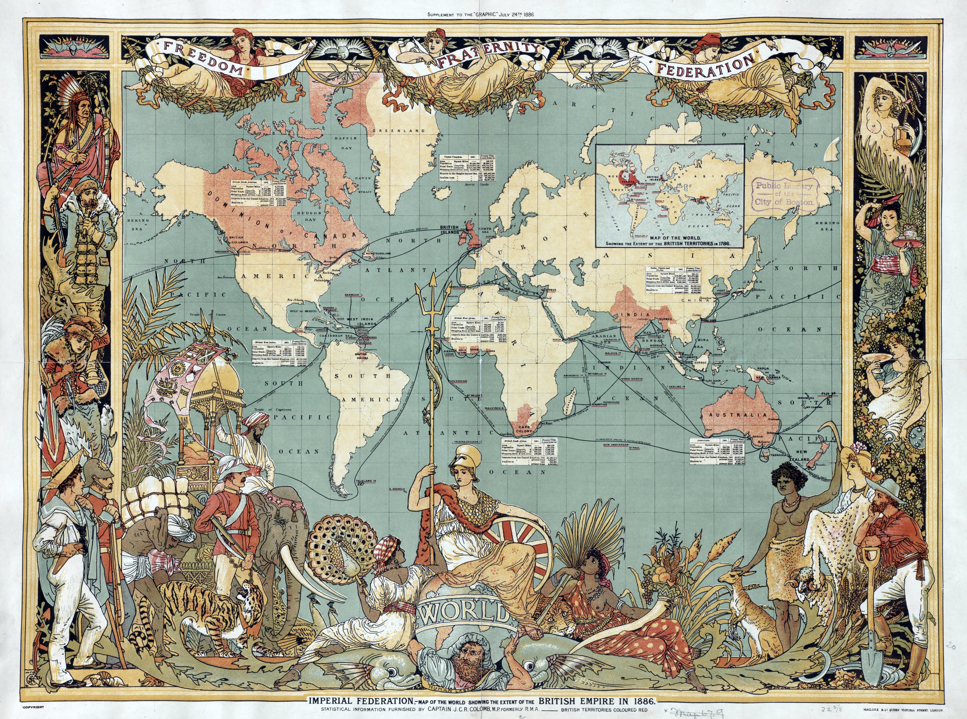 cool looking map of the British Empire